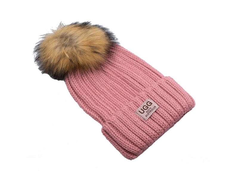 Ugg Fox Ball Ladies Beanies