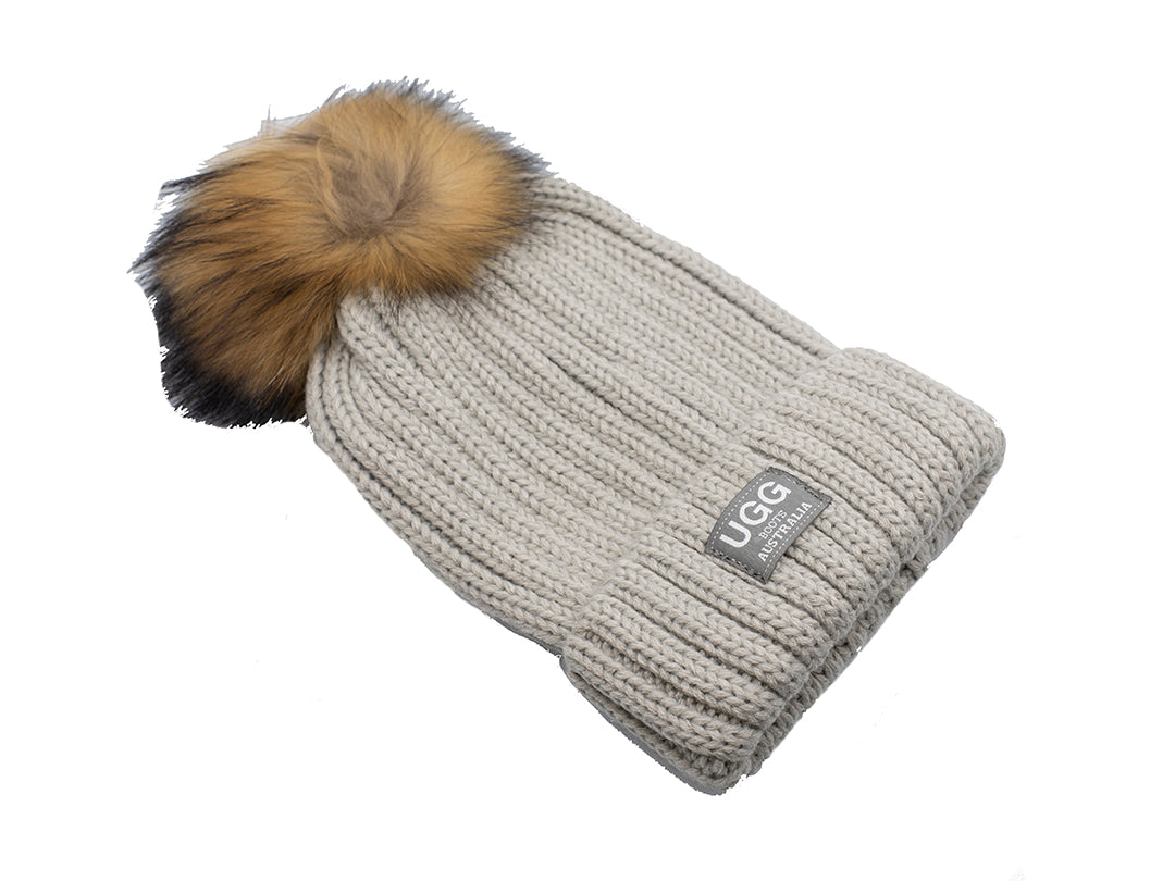 Ugg Fox Ball Ladies Beanies
