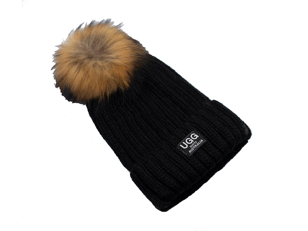 Ugg Fox Ball Ladies Beanies