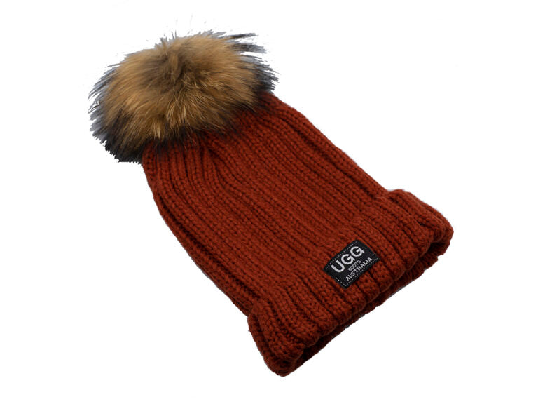 Ugg Fox Ball Ladies Beanies